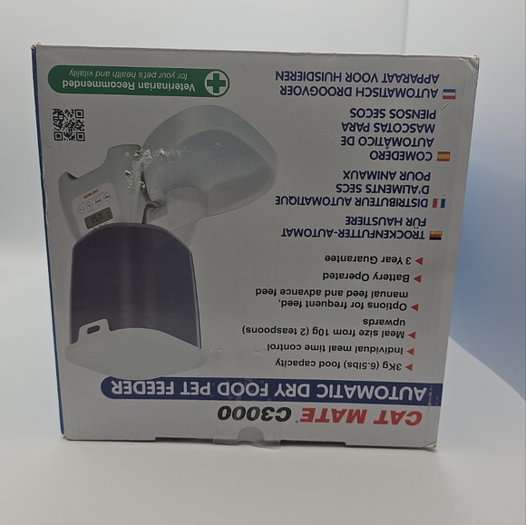 Cat Mate C3000 Automatic Cat Feeder For Dry Food, Timed Cat & Small Dog Feeder - Picture 9 of 12